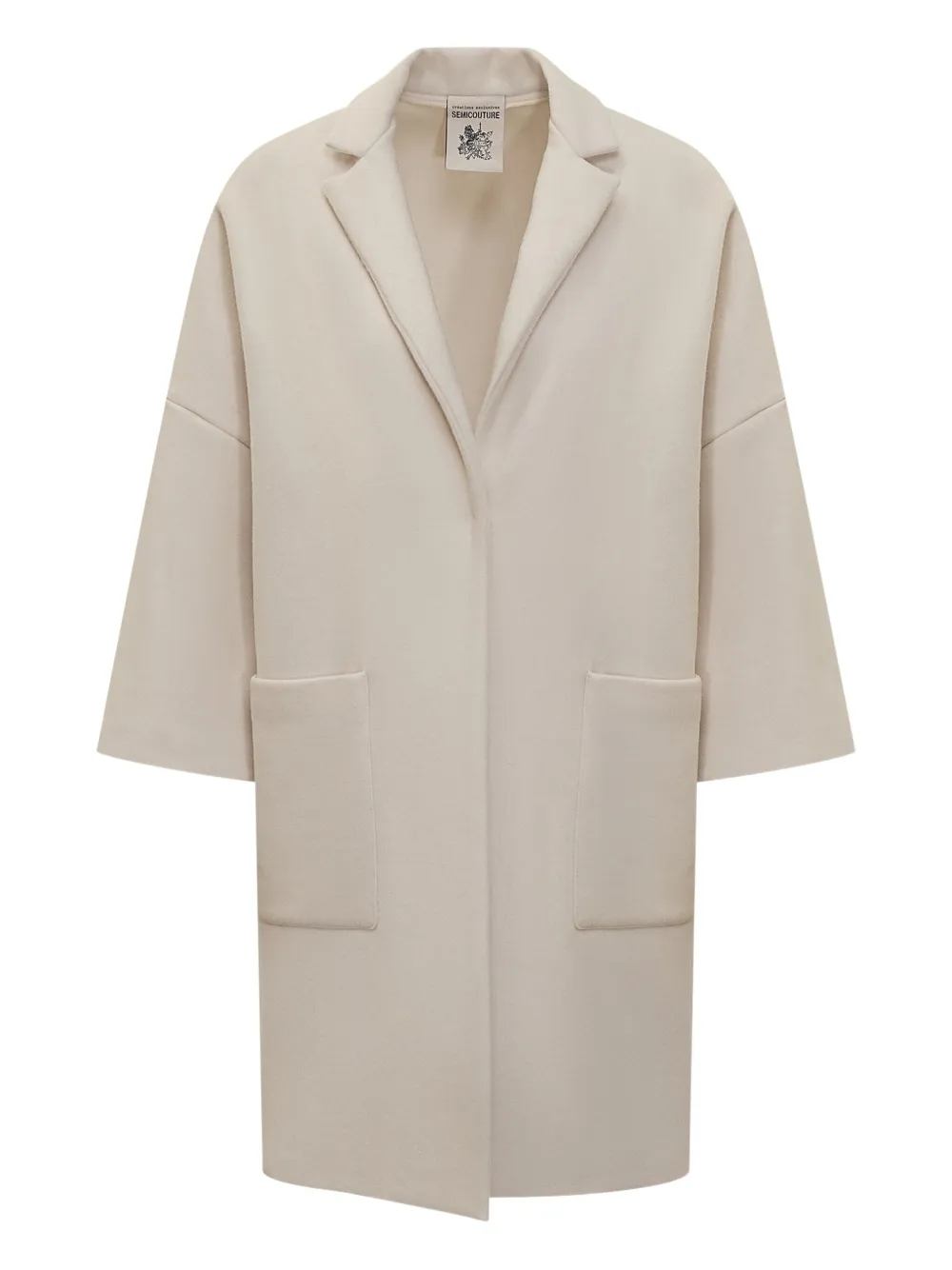 Semicouture single-breasted coat Beige