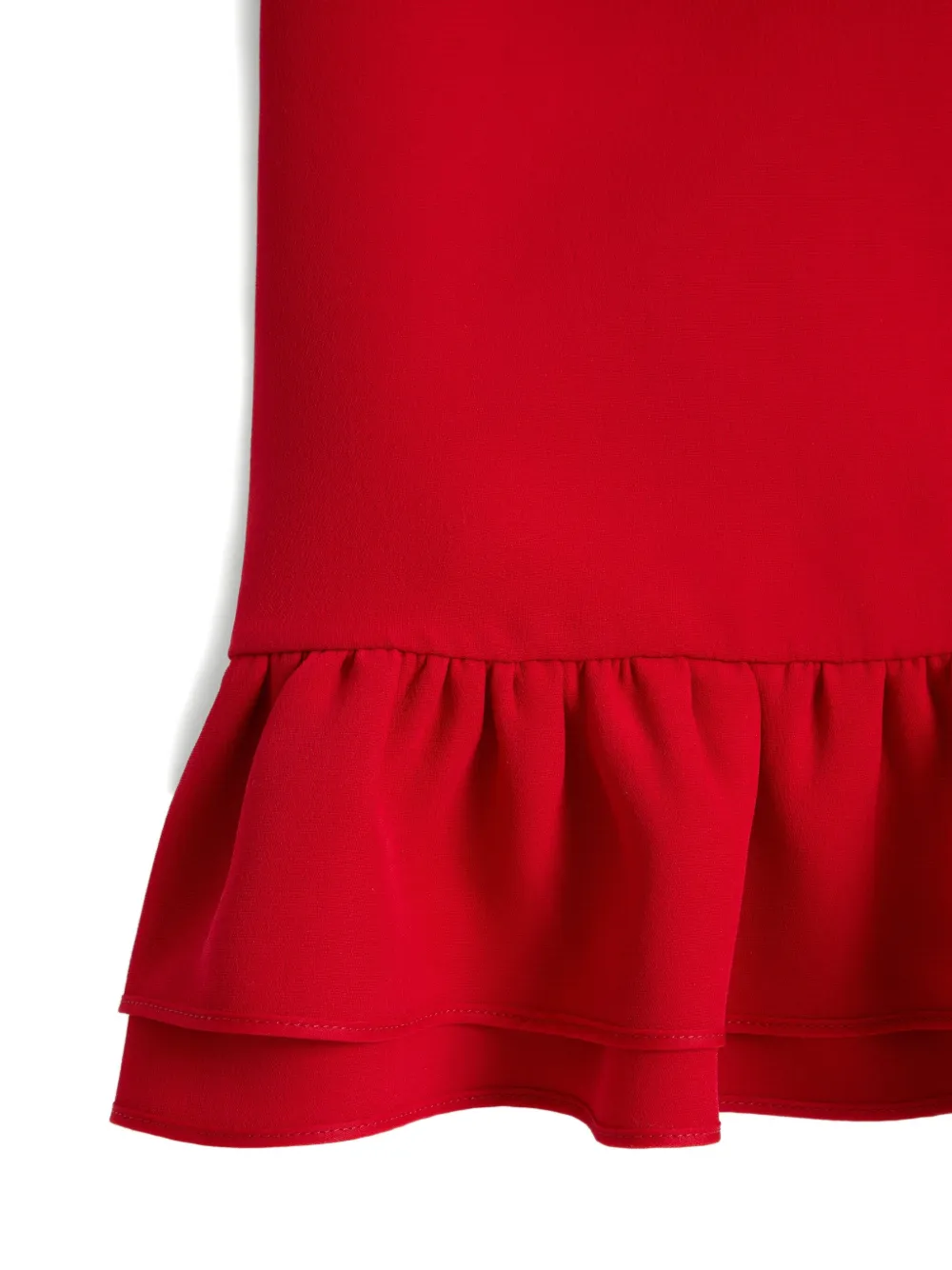 Valentino Garavani ruffled-collar silk dress Rood