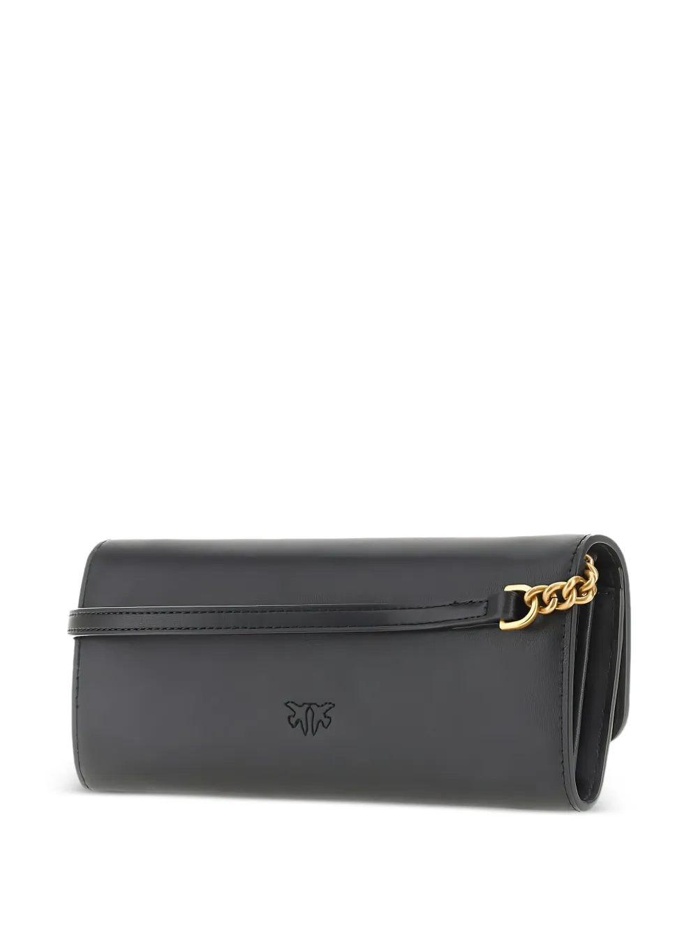 PINKO Love Birds leren clutch - Zwart
