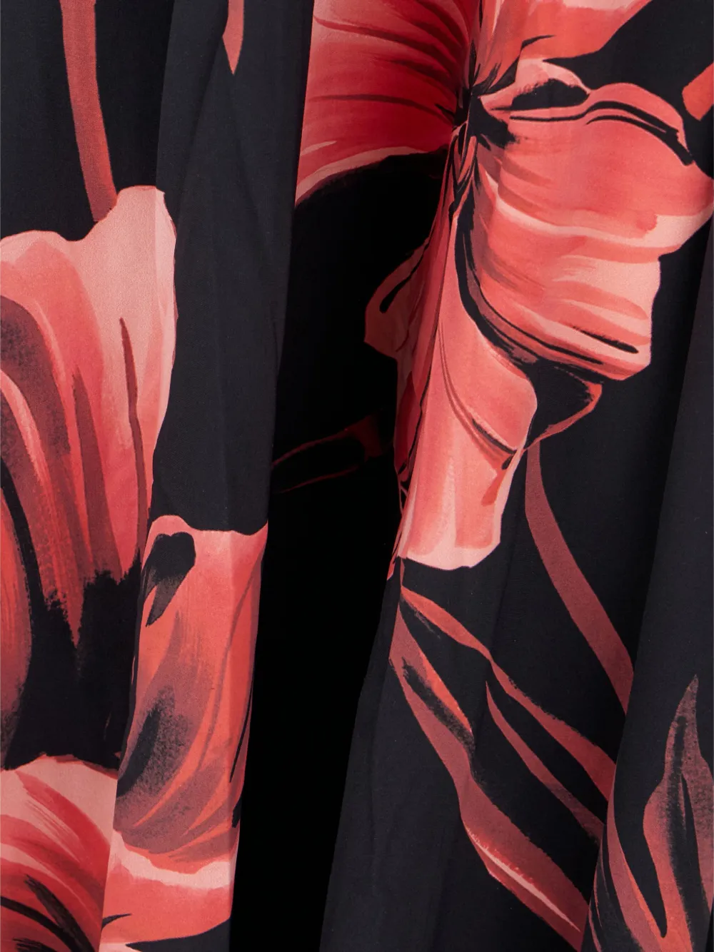 Chiara Boni La Petite Robe Floral-print Long Dress In Black