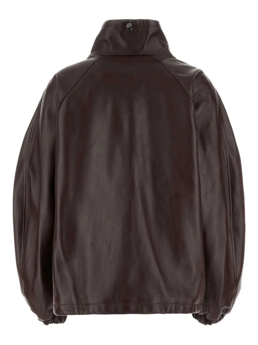 Magda Butrym Burgundy Leather Oversize Jacket In Red