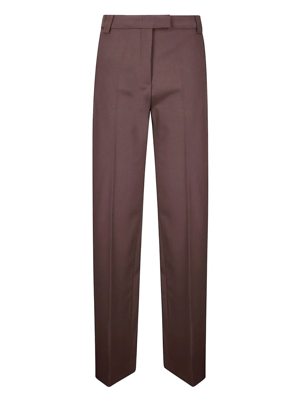 welt-pocket straight-leg trousers