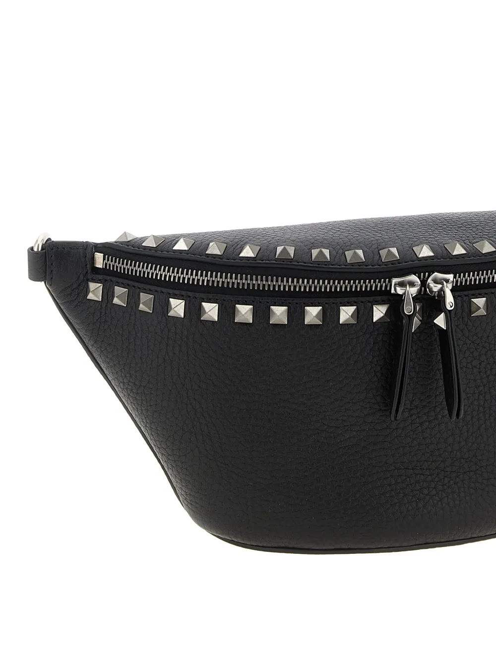 Valentino Rockstud Leather Belt Bag In Black