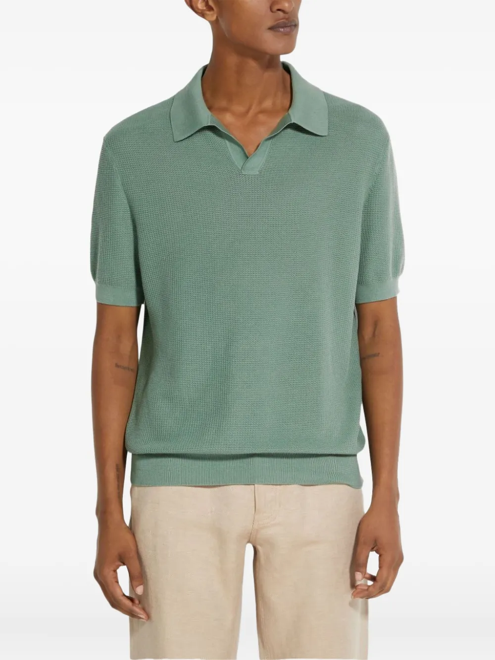 textured polo shirt