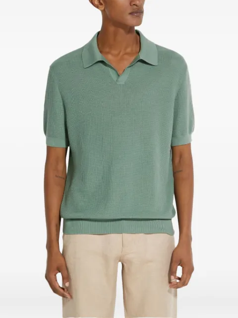 Zegna textured polo shirt