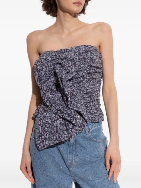 ROTATE BIRGER CHRISTENSEN floral-print strapless blouse