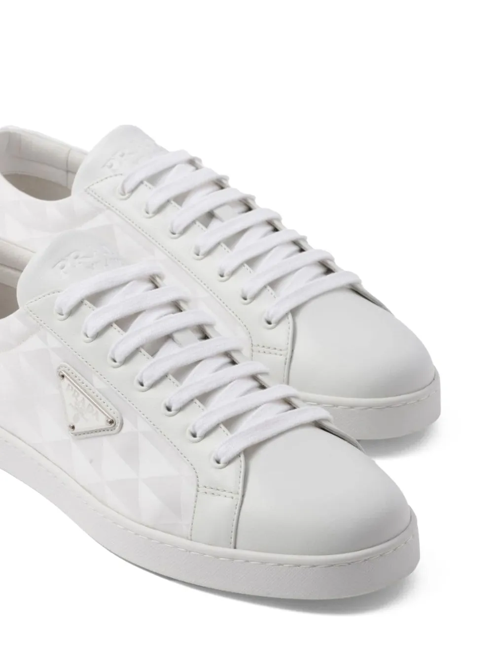 Prada geometric-pattern sneakers White