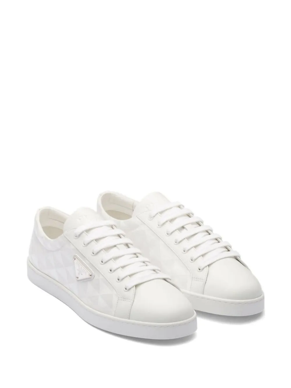 Prada geometric-pattern sneakers White