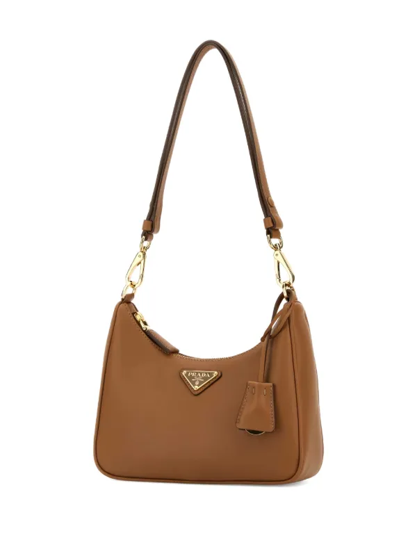 Prada Leather Shoulder Bag | Brown | FARFETCH