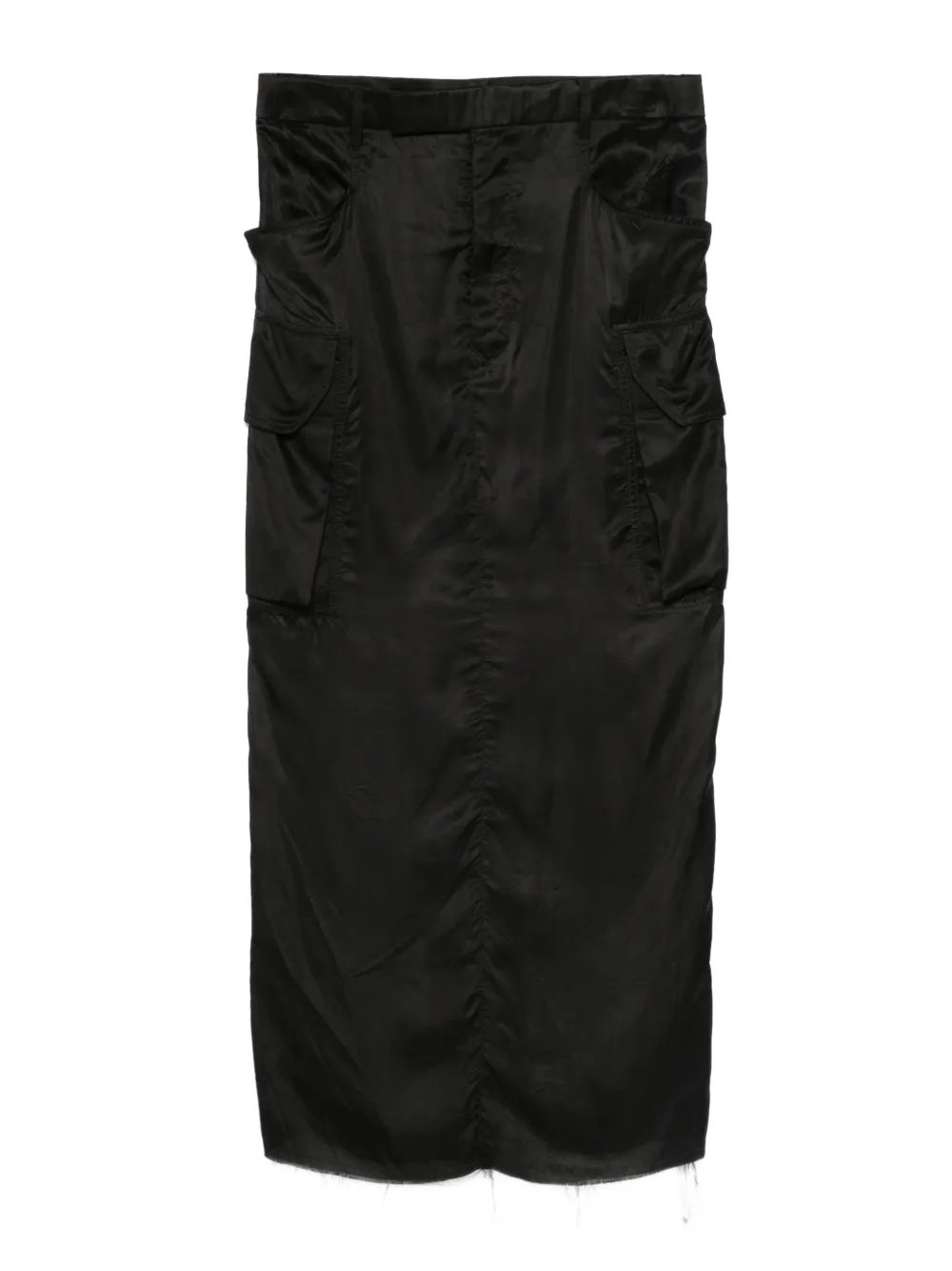 Rick Owens Midi-rok met franje Zwart