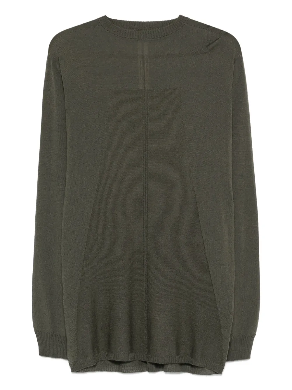 Rick Owens panelled wool jumper Groen