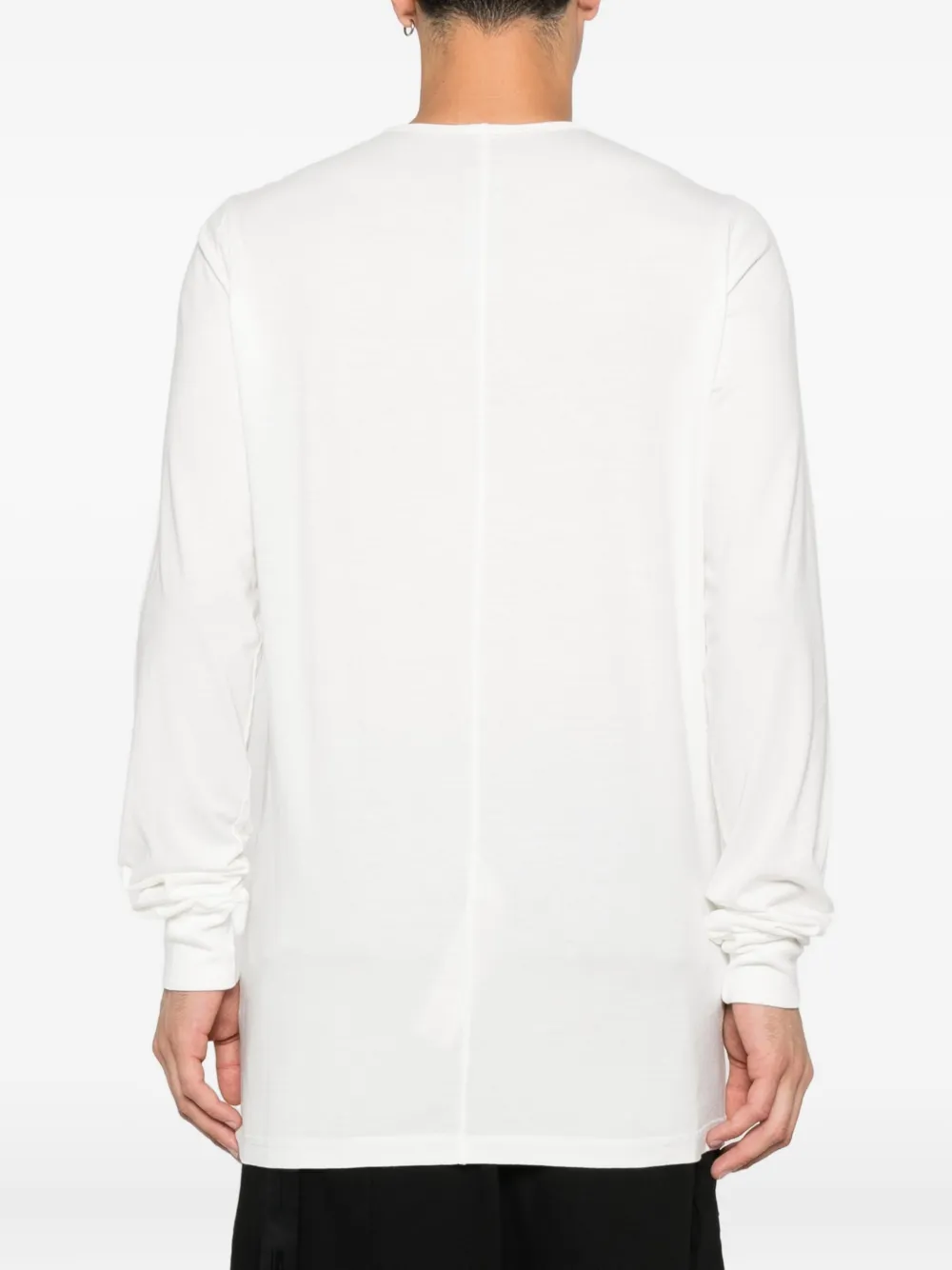Rick Owens DRKSHDW long-sleeve tie-detail T-shirt Wit