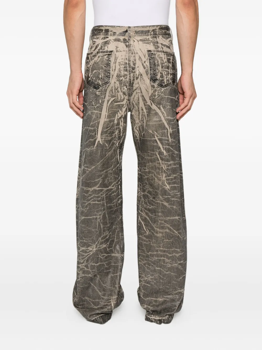 Rick Owens DRKSHDW distressed cotton jeans Grijs