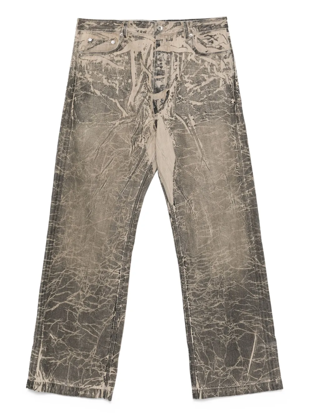 Rick Owens DRKSHDW distressed cotton jeans Grijs
