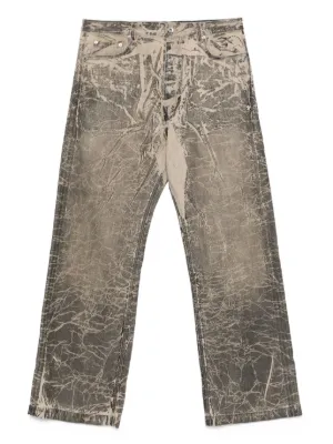 大人気 RICK OWENS DRKSHDW ダメージ スリム デニムパンツ 試着程度】Rick Owens DRKSHDW デトロイトカット デニムパンツ