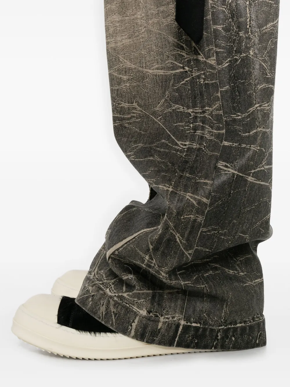 Rick Owens DRKSHDW distressed cotton jeans Grijs