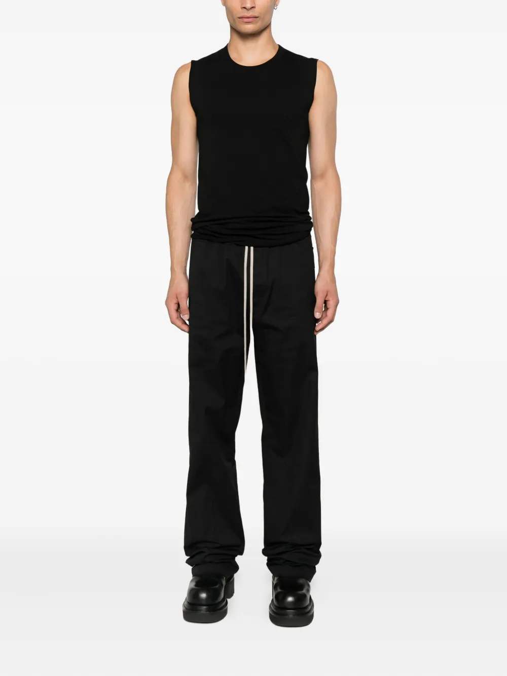 Rick Owens round-neck sleeveless vest - Zwart