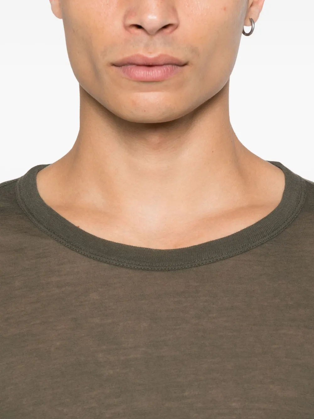 Rick Owens Gerafeld T-shirt met lange mouwen Groen