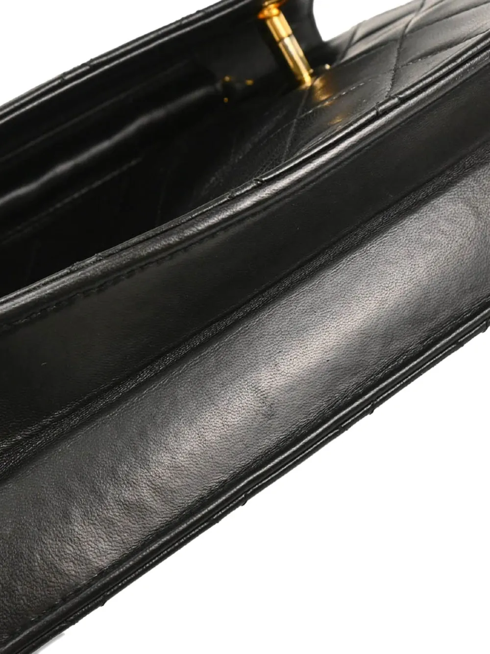 Pre-owned Chanel 1990 Quilted Shoulder Bag In Black