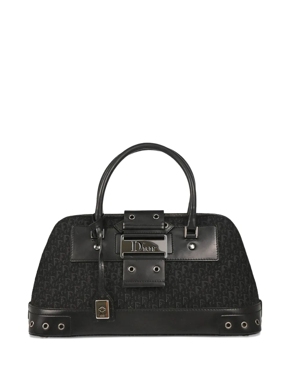Pre-owned Dior 2002 Trotter Street Chic Handbag In Black