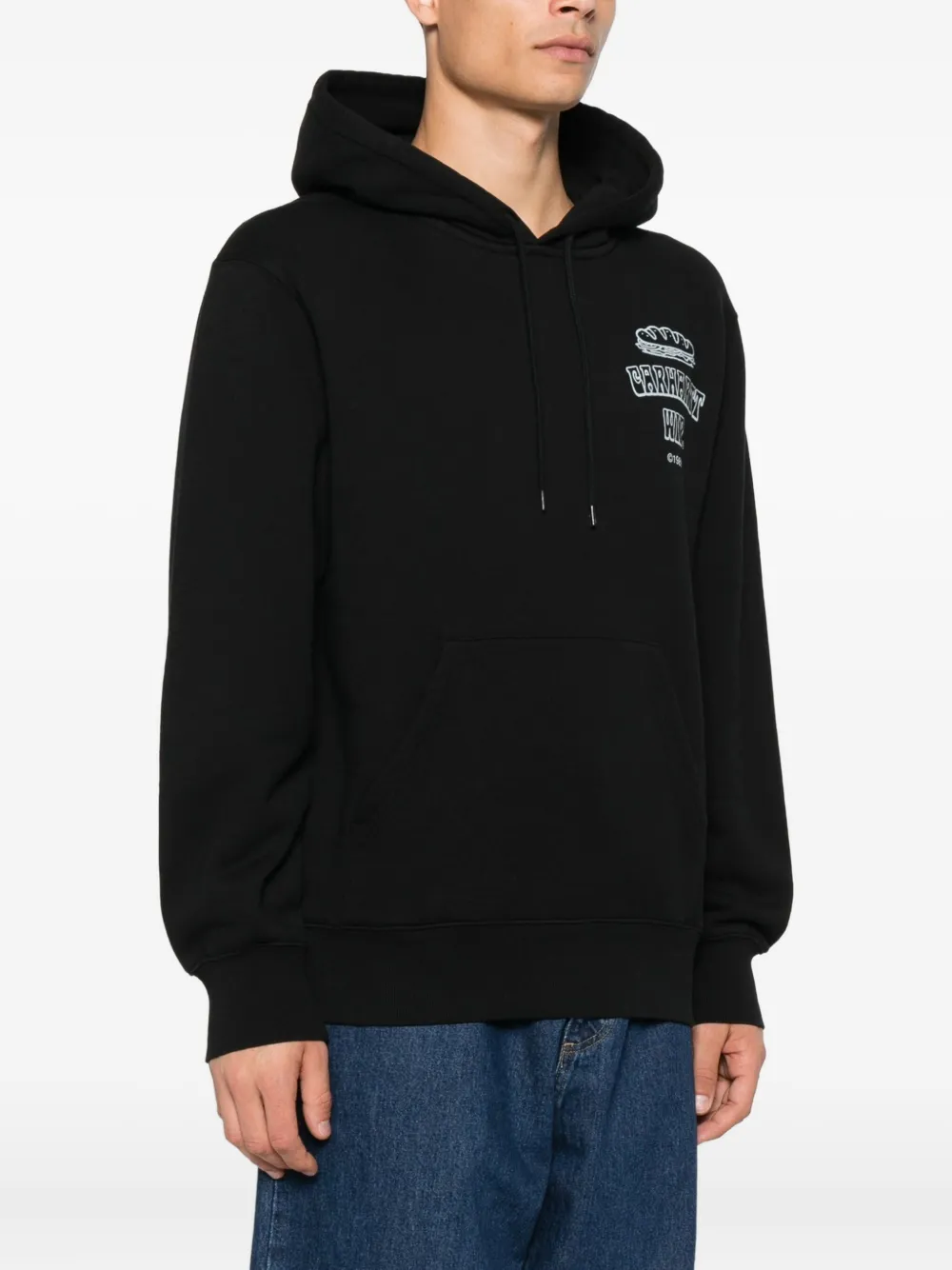 Carhartt WIP Sandwich hoodie met logoprint Zwart