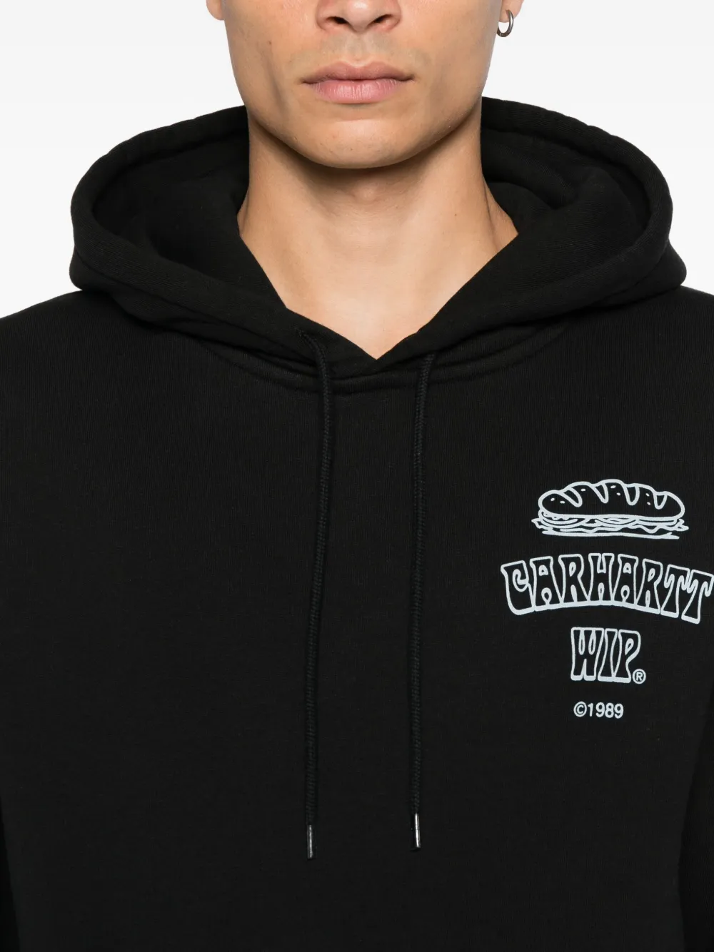 Carhartt WIP Sandwich hoodie met logoprint Zwart