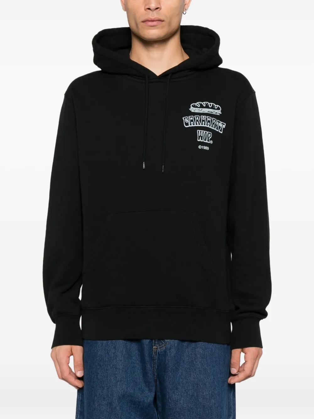 Carhartt WIP Sandwich hoodie met logoprint Zwart