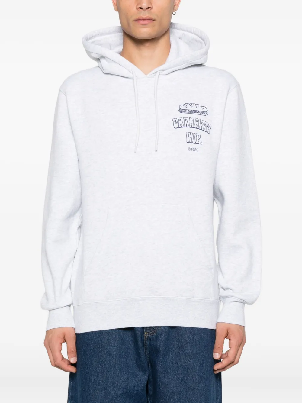 Carhartt Work In Progress Sandwich Graphic Hoodie In Gray