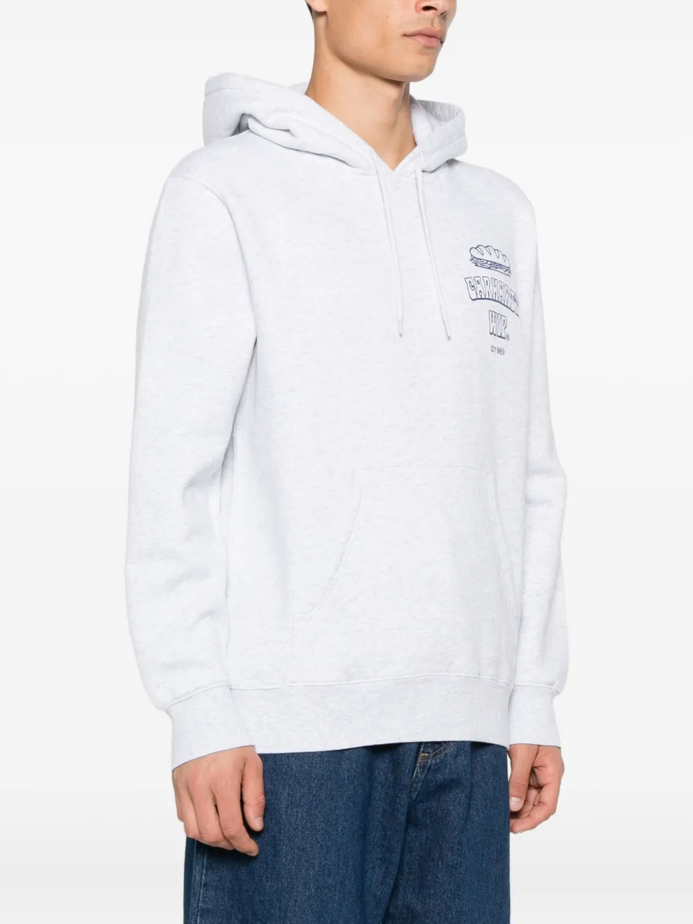 Carhartt Work In Progress Sandwich Graphic Hoodie In Gray