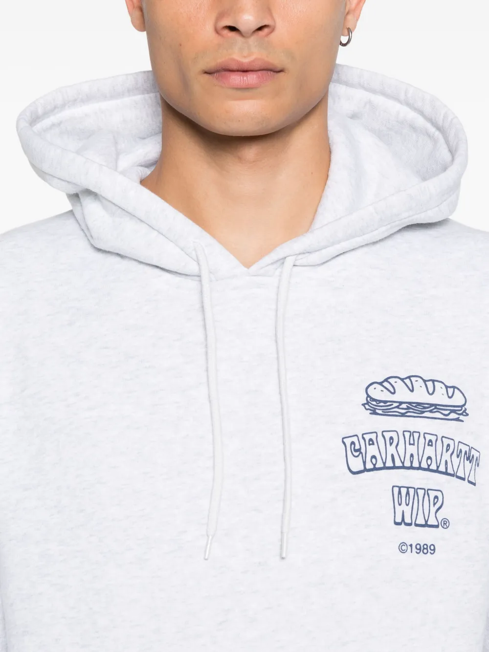 Carhartt Work In Progress Sandwich Graphic Hoodie In Gray