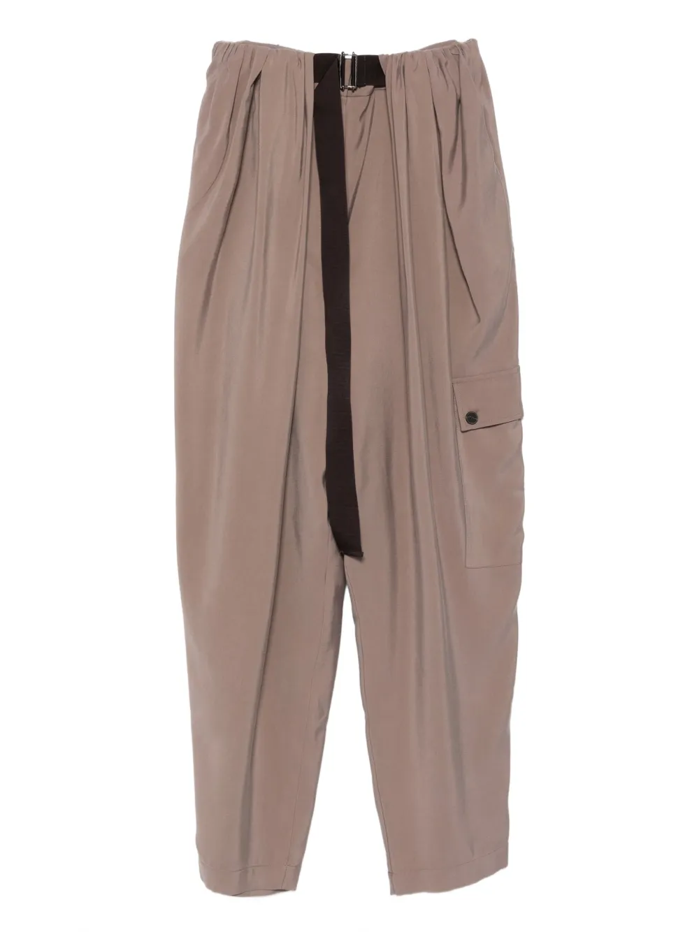 Alysi Cargo Pants Ruffled Effect In Brown