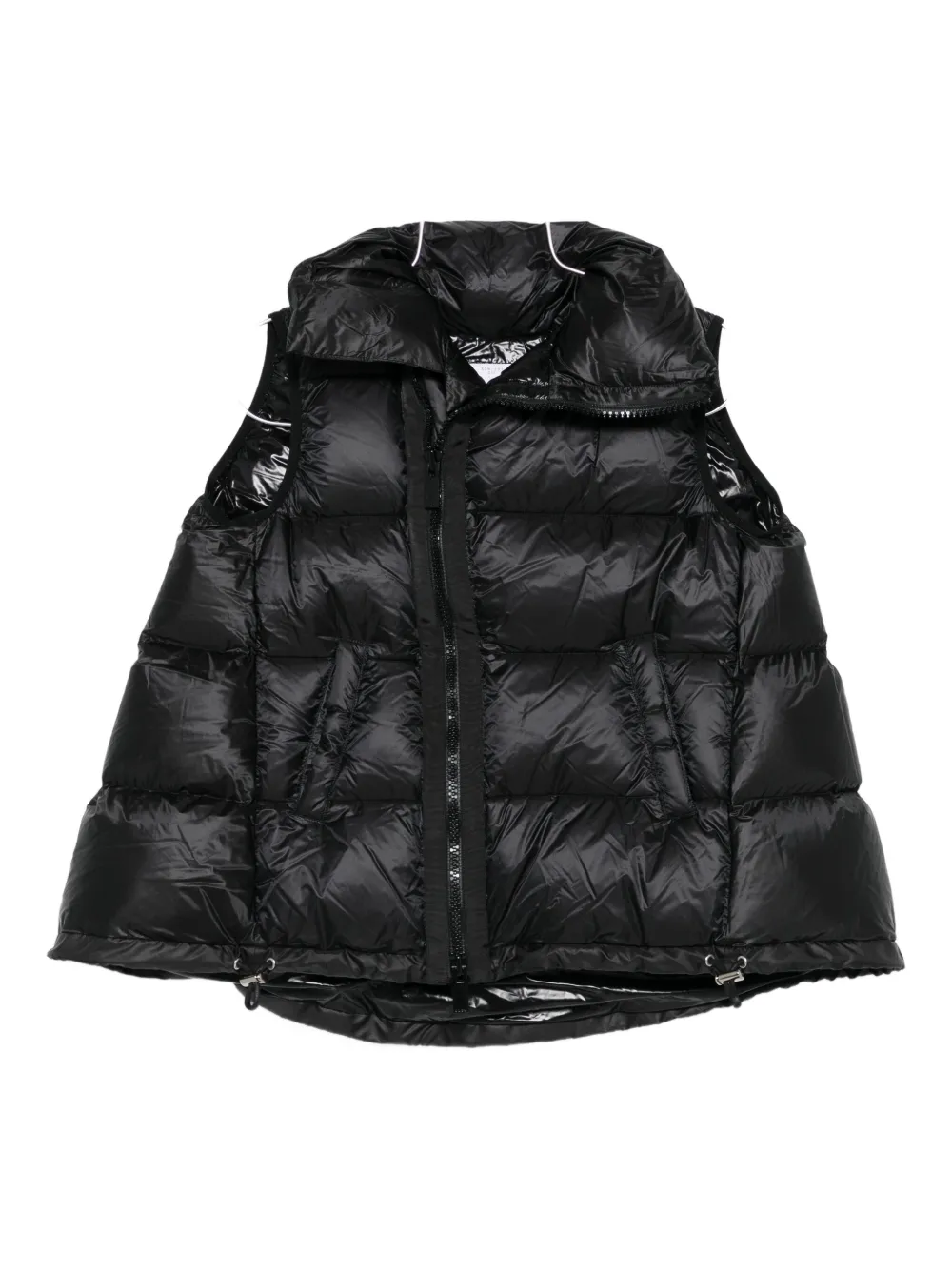 Sacai High-neck Padded Gilet In Black