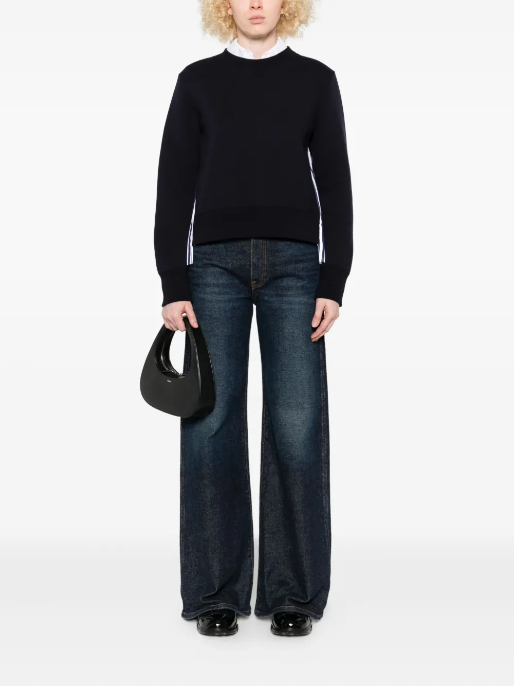 sacai pleated back-panel sweatshirt | Sweaters | Image 2