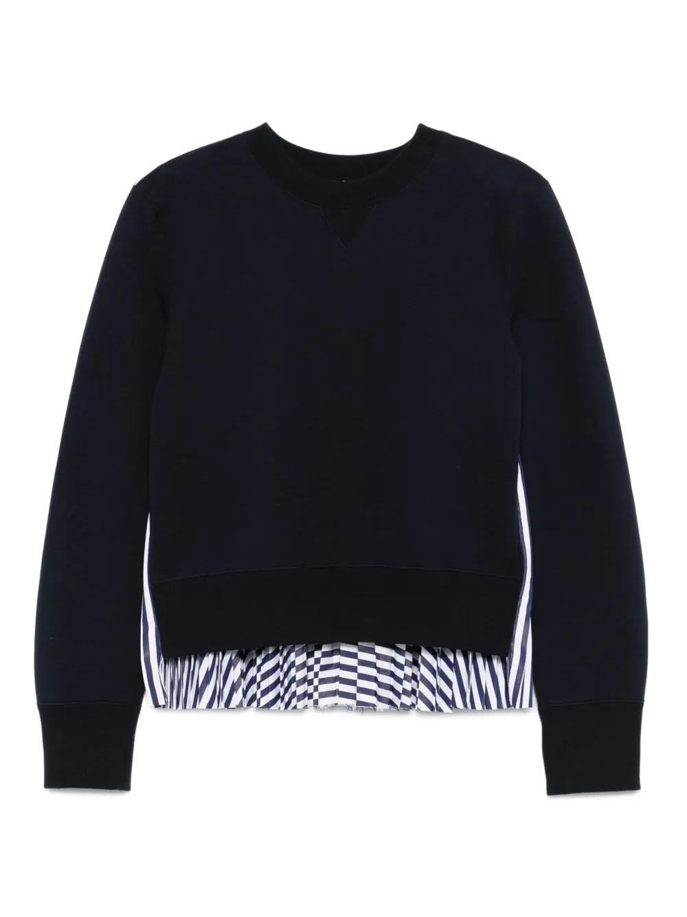 sacai pleated back-panel sweatshirt | Blue | Image 1