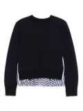 sacai pleated back-panel sweatshirt - Blue