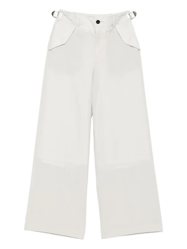 Sacai Adjustable-waist Flap-pocket Trousers in Neutrals