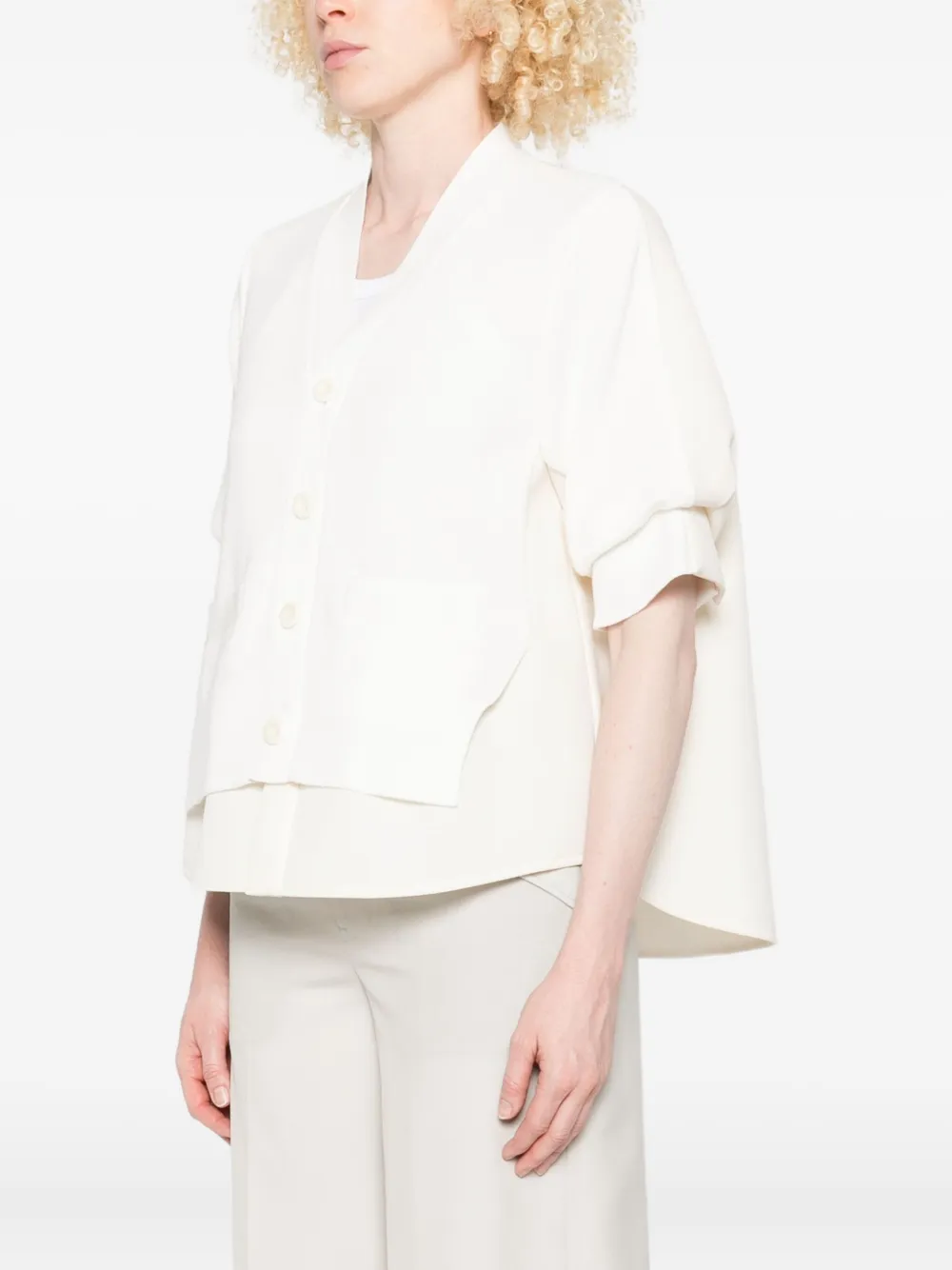 sacai Gelaagde blouse met knopen Wit