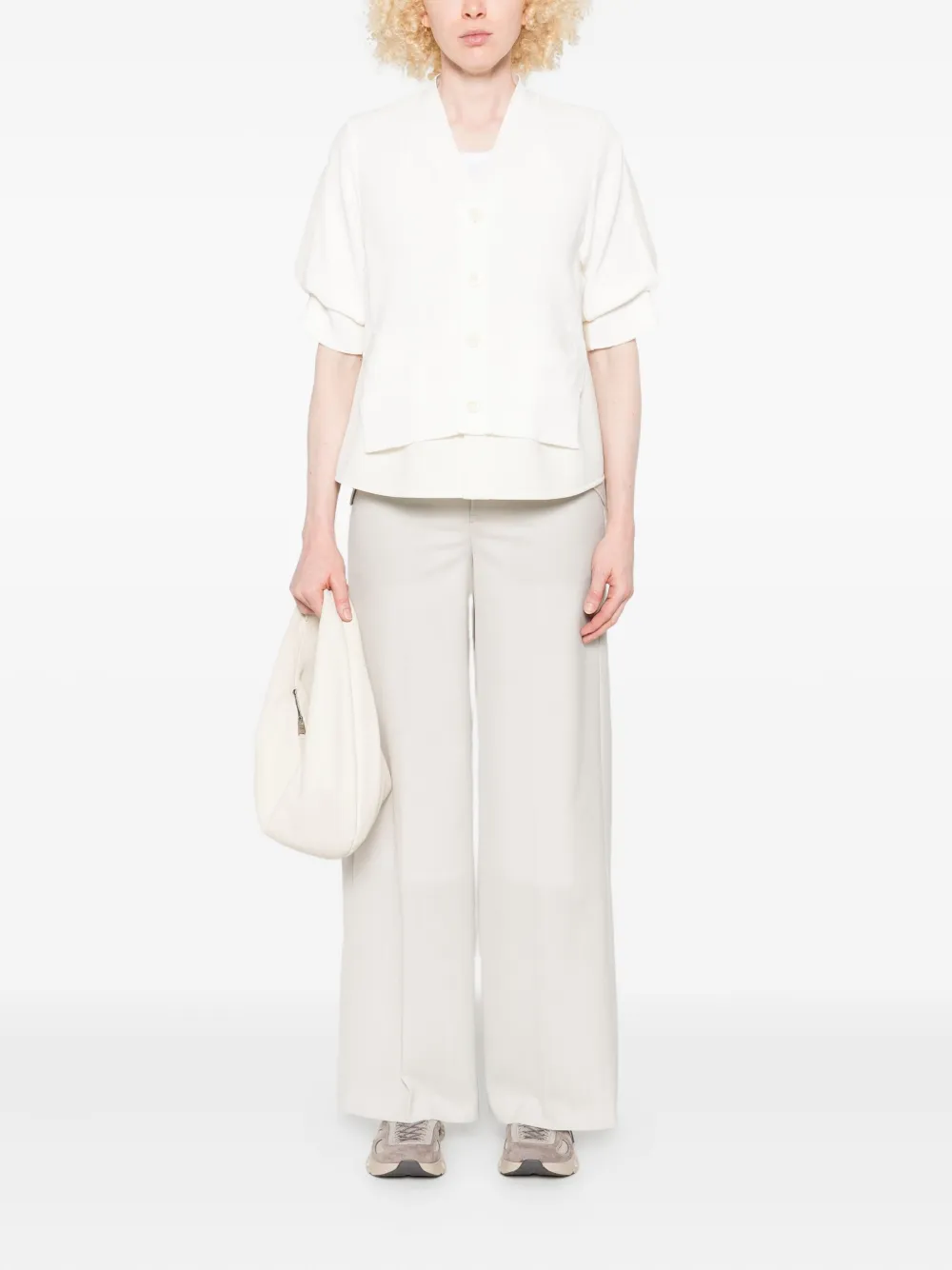 Sacai Gelaagde blouse met knopen - Wit