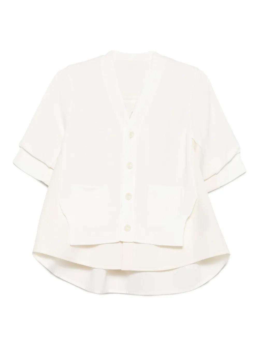 Sacai Gelaagde blouse met knopen Wit