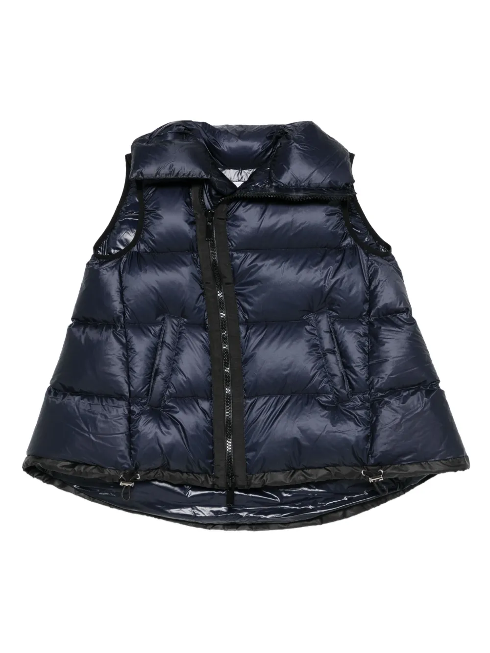 Sacai High-neck Puffer Gilet In Blue