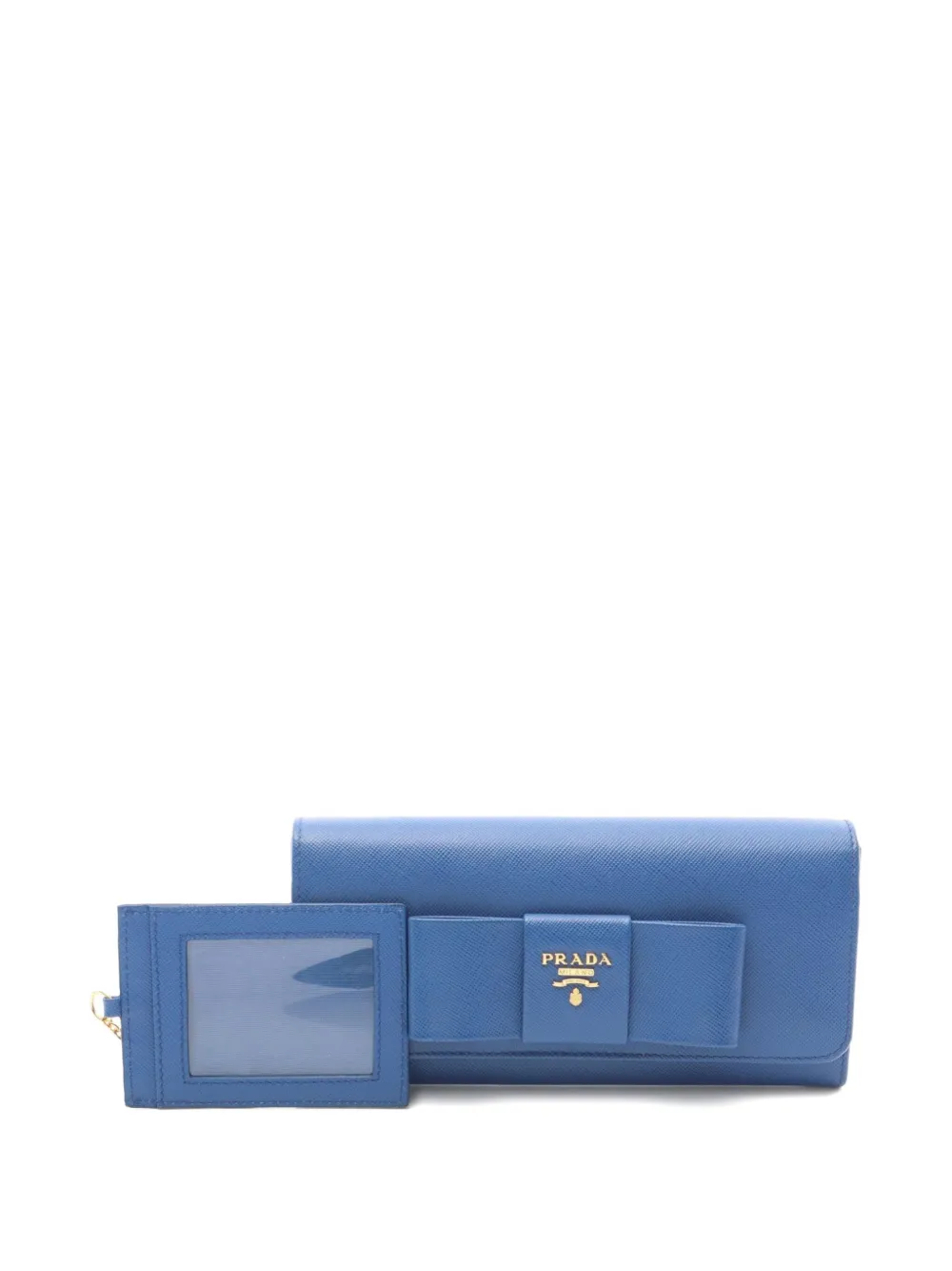 Pre-owned Prada 2010s Leather Wallet In Blue