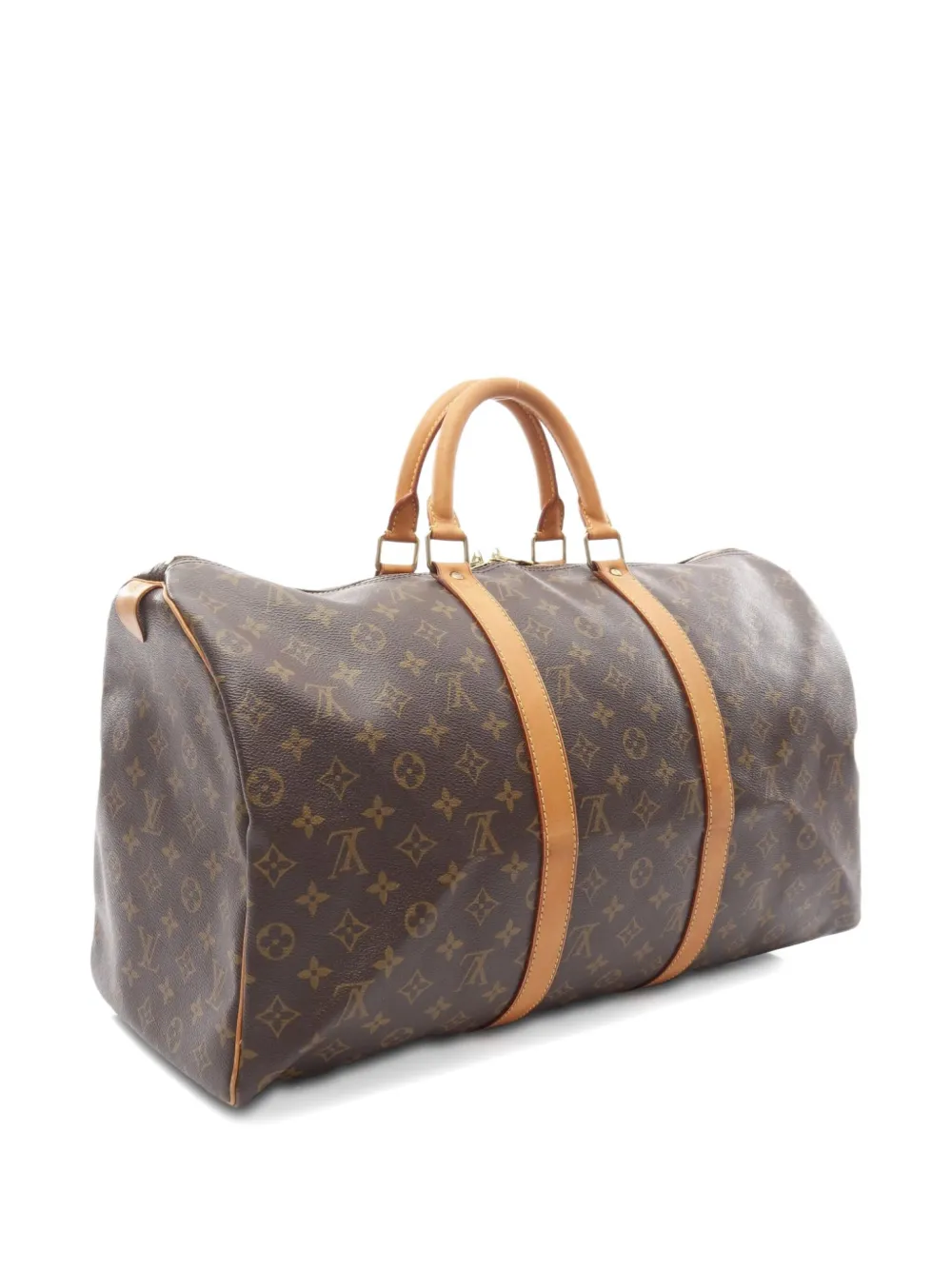 Pre-owned Louis Vuitton 1994 Keepall 50 Leather Bag In Brown