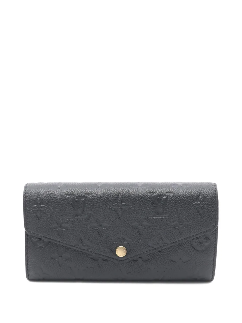 Pre-owned Louis Vuitton 2021 Portefeuil Leather Wallet In Black