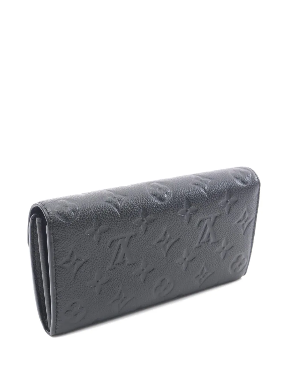 Pre-owned Louis Vuitton 2021 Portefeuil Leather Wallet In Black