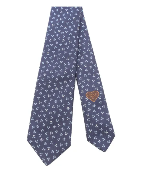 Hermès Pre-Owned 2020s floral silk tie
