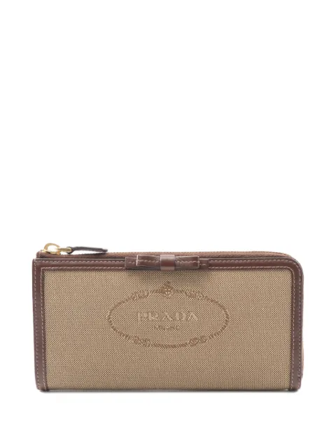 Prada Pre-Owned cartera con logo en jacquard 2010