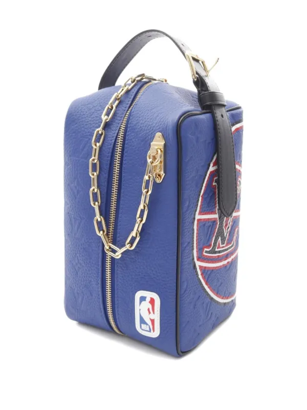 Louis Vuitton Pre-Owned x NBA 2021 logo-print Clutch Bag Blue