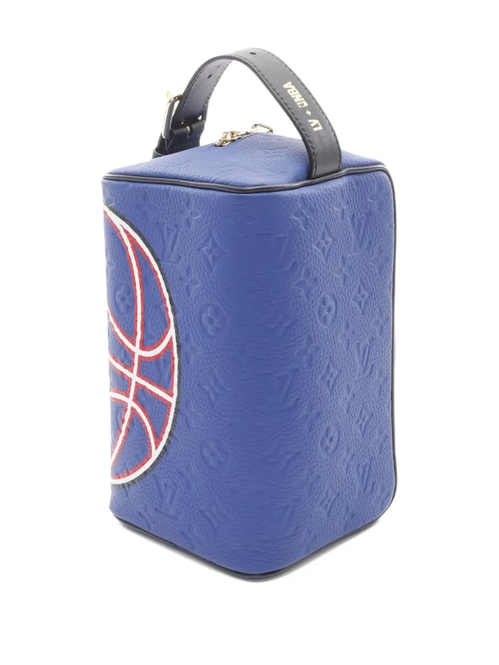 Pre-owned Louis Vuitton X Nba 2021 Logo-print Clutch Bag In Blue