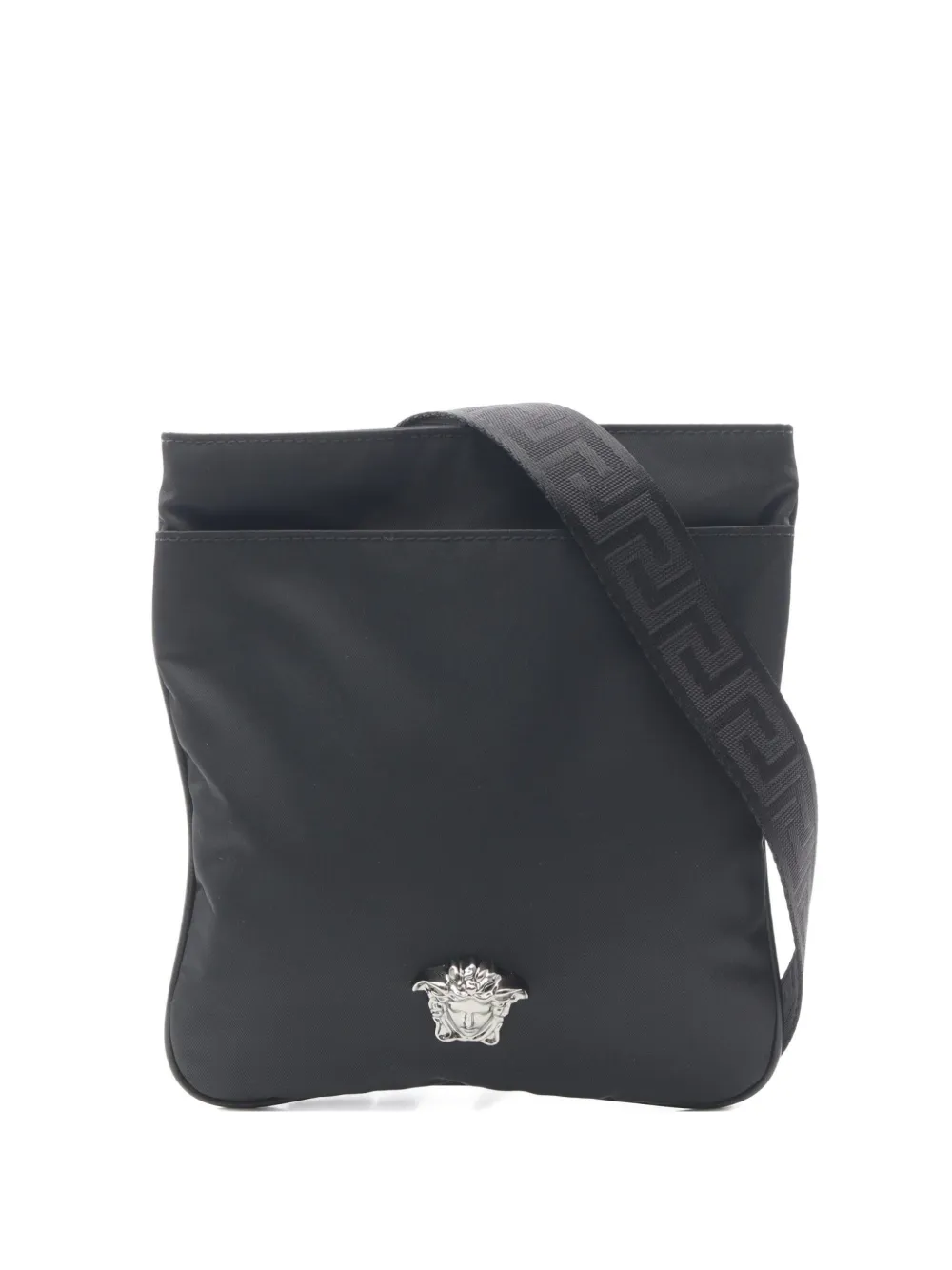 Pre-owned Versace 2010 Medusa Head Shoulder Bag In Black