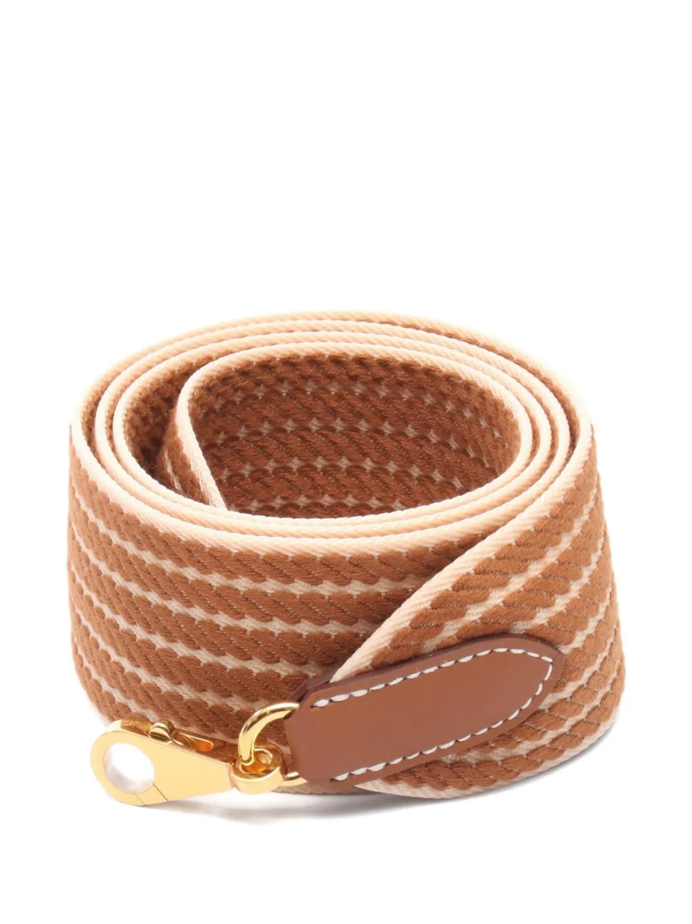 Pre-owned Hermes 2025 Bandouliere Sangle Cordage Shoulder Strap In Brown